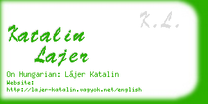 katalin lajer business card