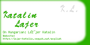 katalin lajer business card